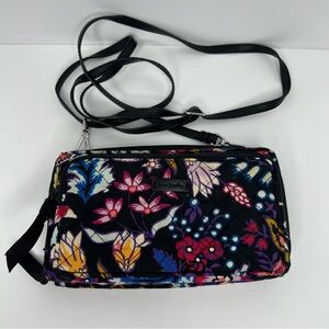 Vera Bradley Floral Black Crossbody Bag